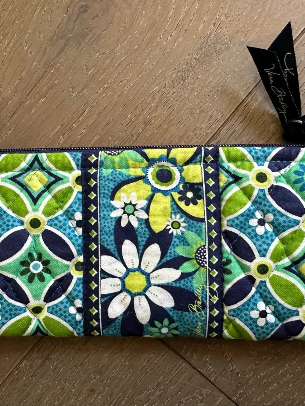 Vera Bradley Limes Up Pencil Pouch Cosmetic Case Retired Print